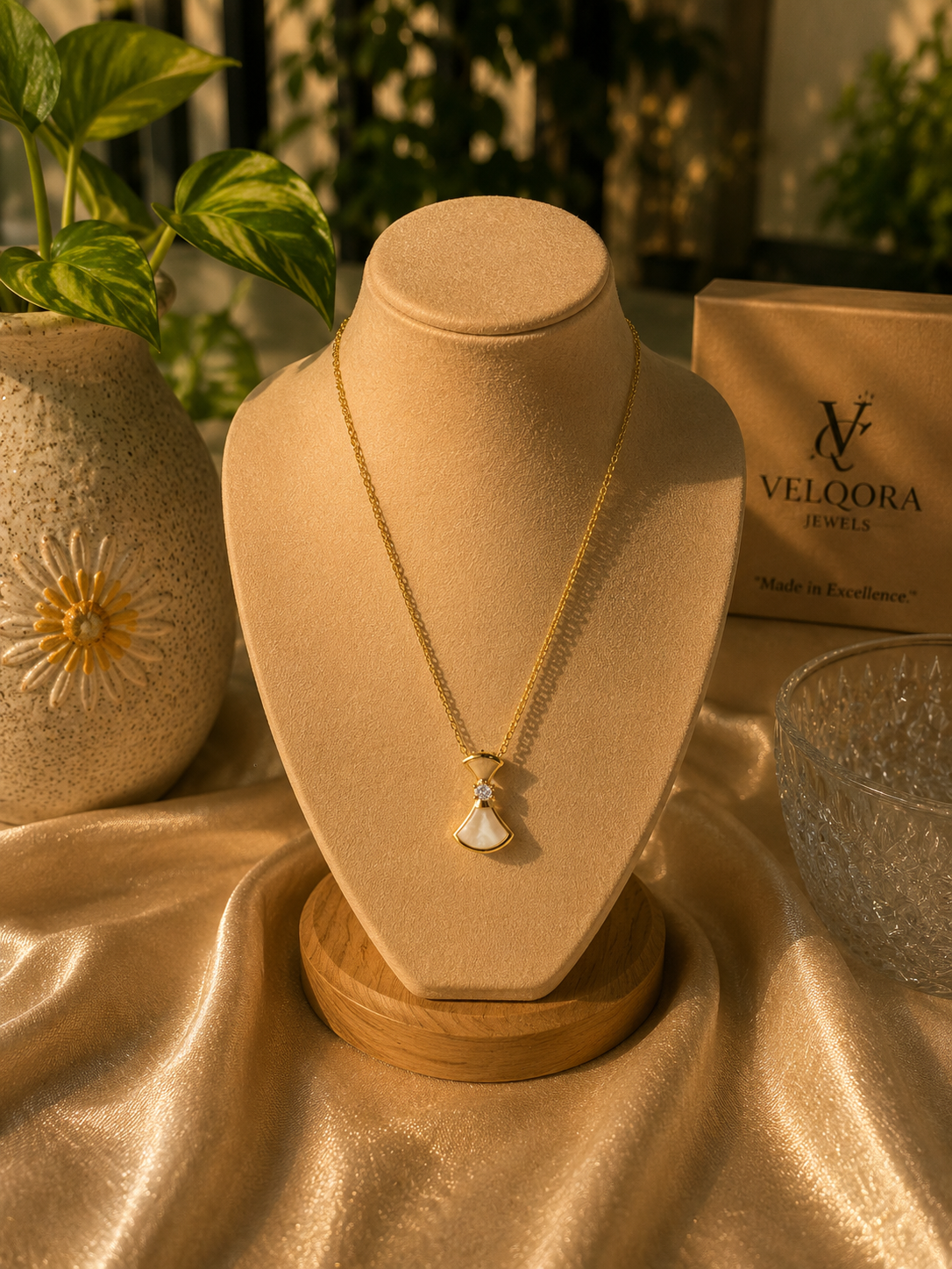 Elegant White Pendant Necklace