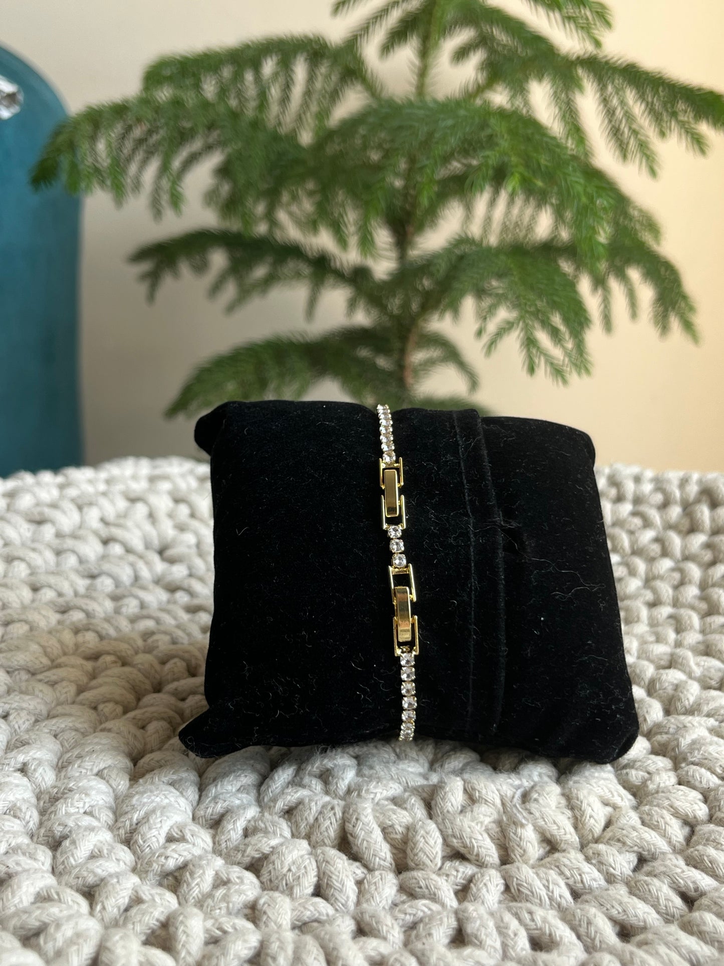 Clover Crystal Chain Bracelet