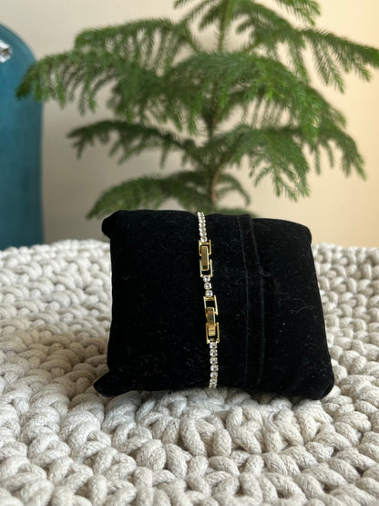 Clover Crystal Chain Bracelet