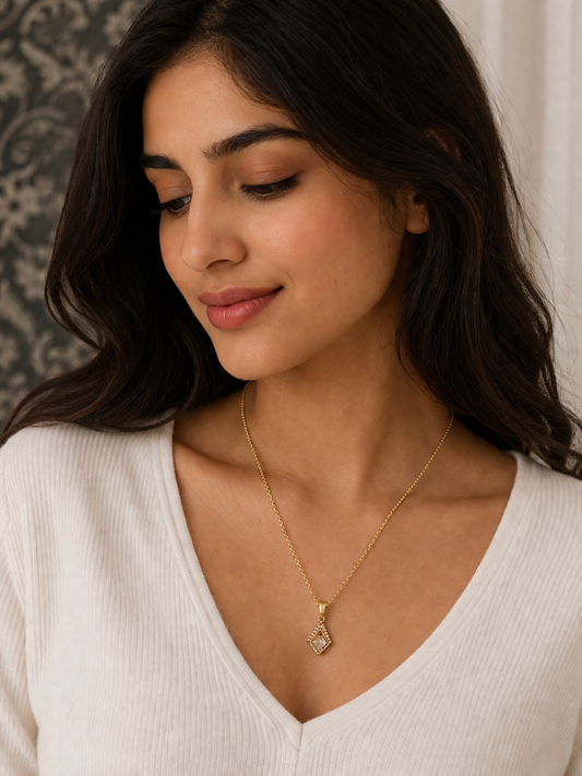 Crystal Charm Pendant Necklace