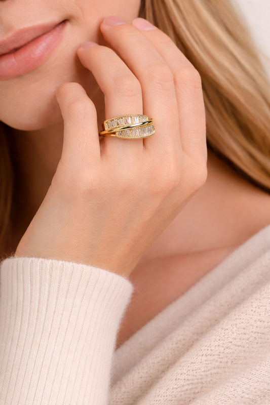 Luxe Baguette Wrap Ring