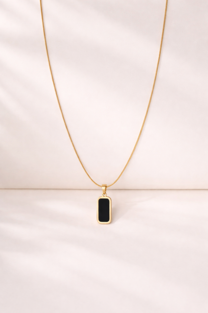 Noir Frame Gold Pendant
