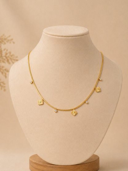 Minimal Charm Gold Necklace